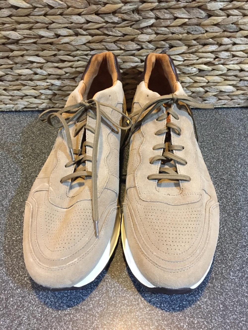 Allen Edmonds Tan Suede Sneakers